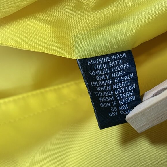 Chaps Double Breasted Yellow RainJacket LG Vintage Fashion Quiet Luxury Lagenloo - Picture 11 of 11